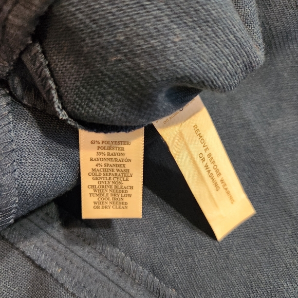 Nwt LOFT teal trumpet skirt sz 0 office career - Picture 2 of 3